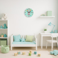 Detské nástenné hodiny MPM Cocco - pistáciová 4597.45, 30cm